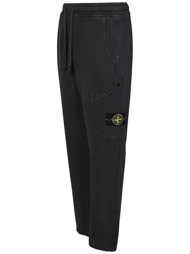 Cotton Cargo Jogging Pants Lead Grey - STONE ISLAND - BALAAN 4