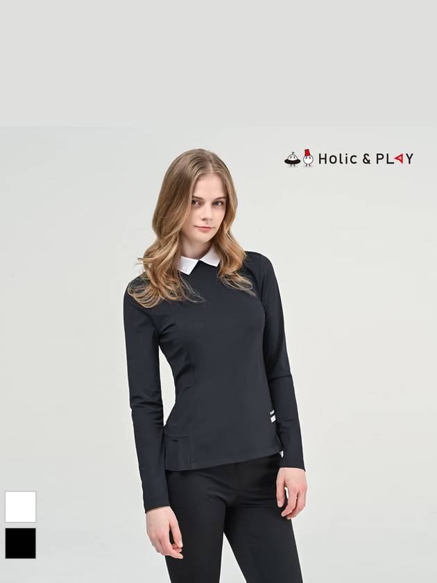 Essential Signature Collar T-ShirtHC1WTS001 - HOLIC&PLAY - BALAAN 1