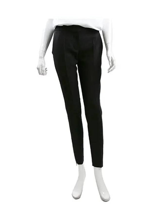 Stella McCartney VIVIAN Textured Pants Black 358310 SGB07 1000 - STELLA MCCARTNEY - BALAAN 1