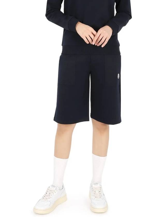 Kids Waffen Patch Bermuda Short Pants Navy 8H00010 809AG 778 12 14A Adults can be worn - MONCLER - BALAAN 3