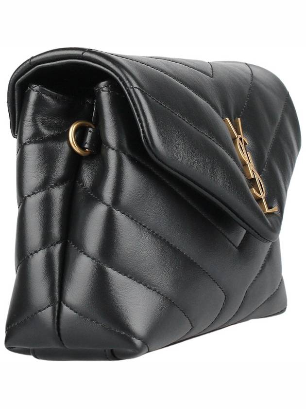 Loulou Toy Matelasse Shoulder Bag Black - SAINT LAURENT - BALAAN 5