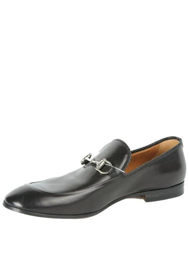 Horsebit Jordan Leather Loafer Black - GUCCI - BALAAN 1