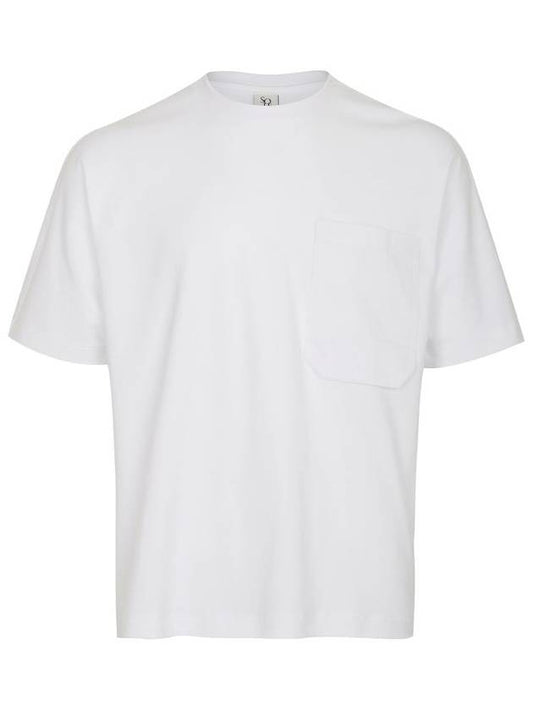 Men's Overfit Pocket Short Sleeve T-Shirt White - SOLEW - BALAAN 2