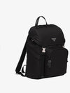 Re-Nylon Saffiano Leather Backpack Black - PRADA - BALAAN 3