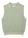 Knit vest GREEN WOMAN - MALBON GOLF - BALAAN 1