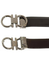 Gancini Reversible Adjustable Calfskin Leather Belt Black - SALVATORE FERRAGAMO - BALAAN 4