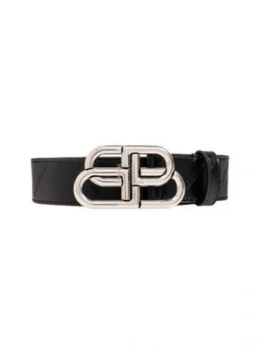 BB Logo Leather Belt Black - BALENCIAGA - BALAAN 2