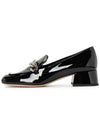 Women's Logo Patent Leather Pumps Black - MIU MIU - BALAAN 5