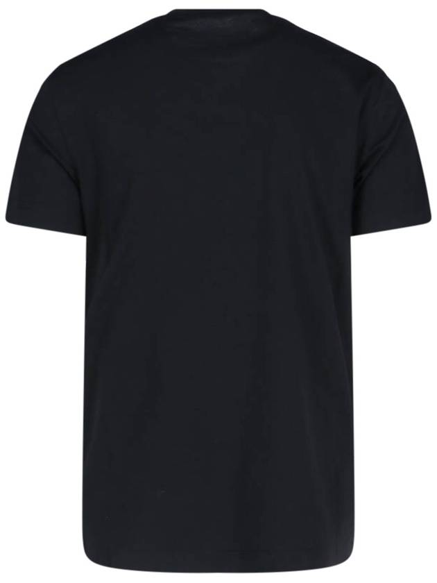 Check Label Cotton Short Sleeve T-Shirt Black - BURBERRY - BALAAN 3