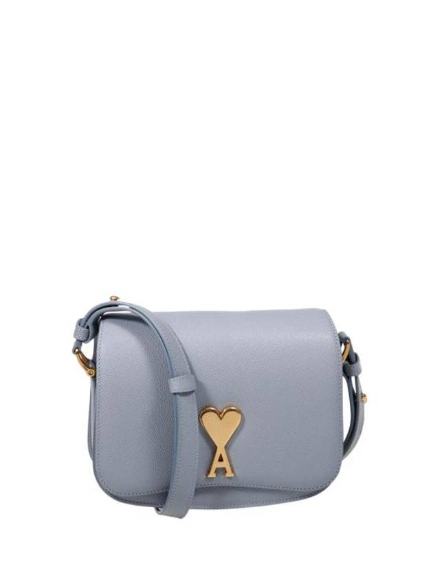 Paris Leather Cross Bag Clay Blue - AMI - BALAAN 1