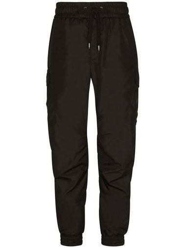 Logo Tag Nylon Track Pants Black - DOLCE&GABBANA - BALAAN 1