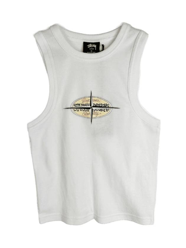 Points Lip Sleeveless White - STUSSY - BALAAN 1