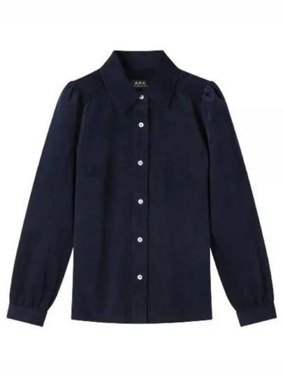 Margo Long Sleeve Shirt Dark Navy Blue - A.P.C. - BALAAN 2