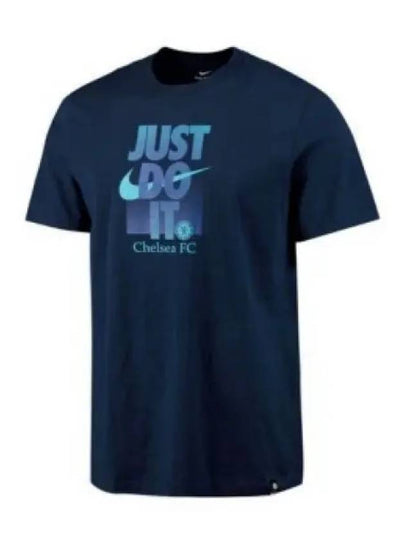 Chelsea Just Do It Short Sleeve T-Shirt Navy - NIKE - BALAAN 2