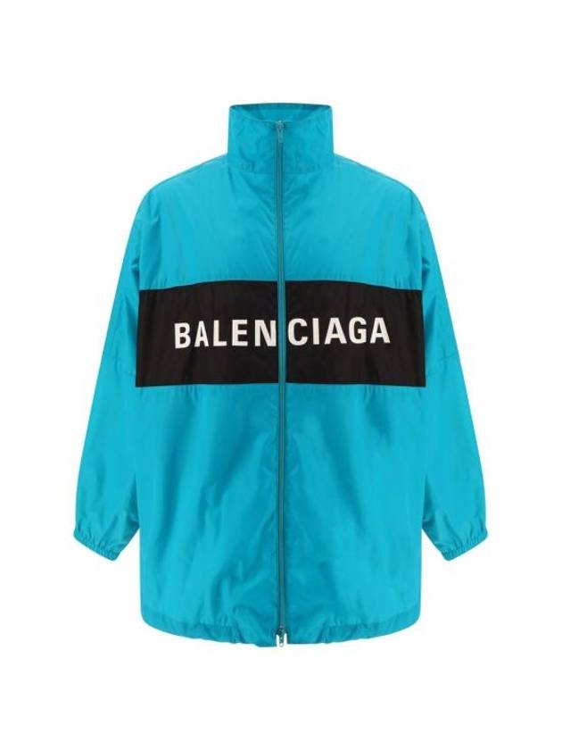 Logo Print Nylon Windbreaker Blue - BALENCIAGA - BALAAN 2