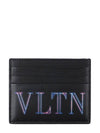 VLTN Neon Card Wallet Black - VALENTINO - BALAAN 2