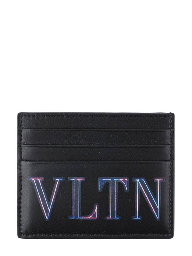 VLTN Neon Card Wallet Black - VALENTINO - BALAAN 2