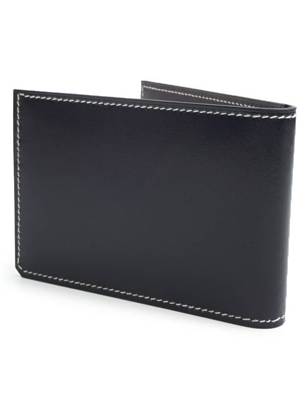 Card wallet H Sellier VEAU BOX 89 black full set - HERMES - BALAAN 5