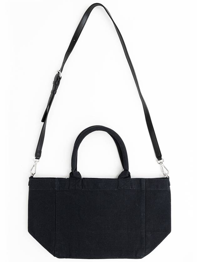 Embroidered Logo Cotton Tote Bag Black - GANNI - BALAAN 3