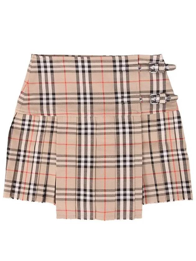 Vintage Check Wool Kilt pleated skirt Archive Beige - BURBERRY - BALAAN 3