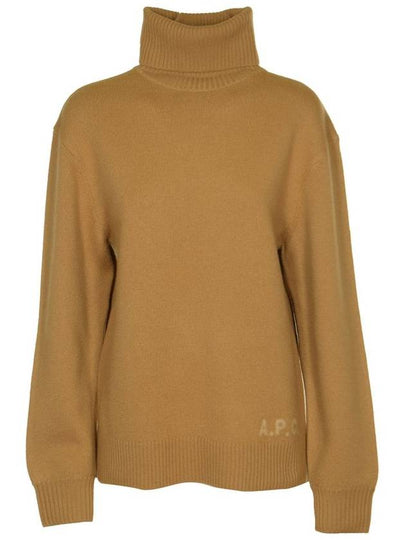 Walter Logo Merino Wool Turtleneck Brown - A.P.C. - BALAAN 2