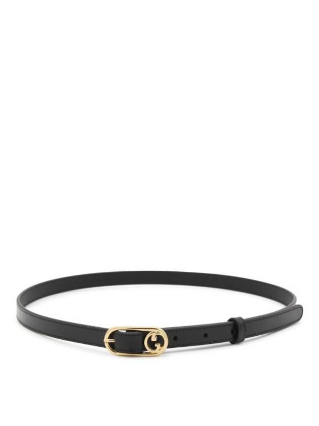 Round Interlocking G Belt Black - GUCCI - BALAAN 1