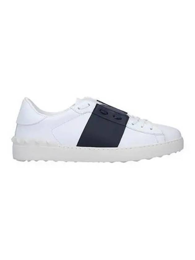 Men s Open Leather Sneakers White 1Y2S0830 BLU - VALENTINO - BALAAN 1