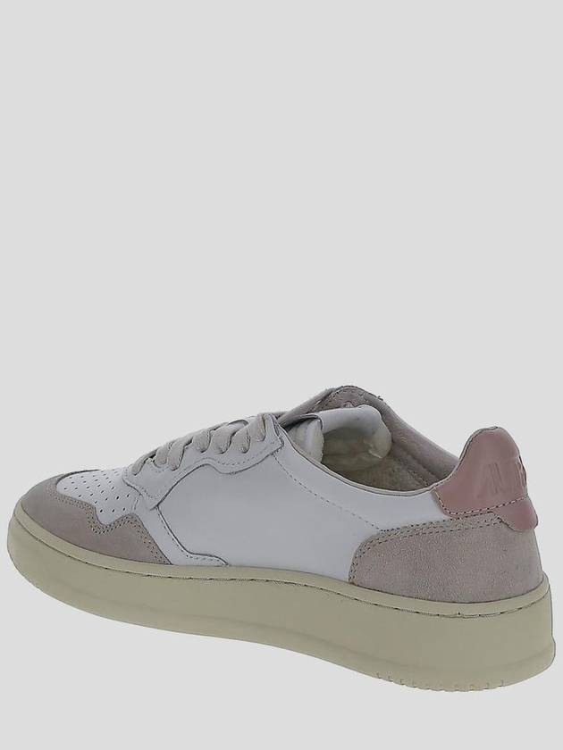 Medalist Leather Suede Low Top Sneakers White Pink - AUTRY - BALAAN 4