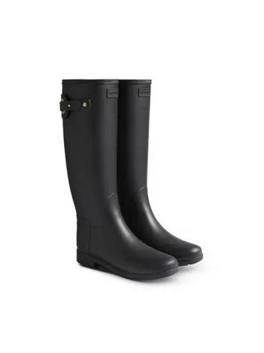 Refined eyelet buckle tall rain boots black WFT2299RMABLK - HUNTER - BALAAN 1