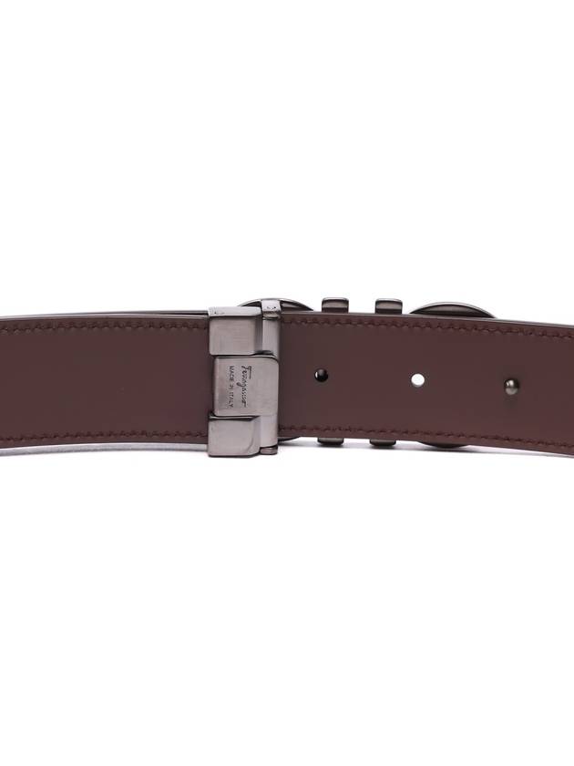 Gancini Reversible Adjustable Leather Belt Brown - SALVATORE FERRAGAMO - BALAAN 7