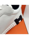 Bouncing Sneakers Calfskin Suede Goatskin Blanc - HERMES - BALAAN 9