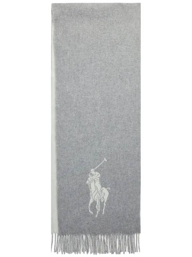 Pony Logo Jacquard Wool Muffler 455922981 003 - POLO RALPH LAUREN - BALAAN 3