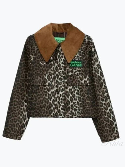 Ganni Leopard Print Waxed Jacket - BARBOUR - BALAAN 2