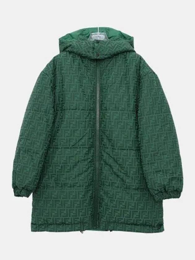 Kids FF Logo Reversible Hood Long Padded Boys Jacket JUA109 AEZM F1I13 10A 271279 1045241 - FENDI - BALAAN 1