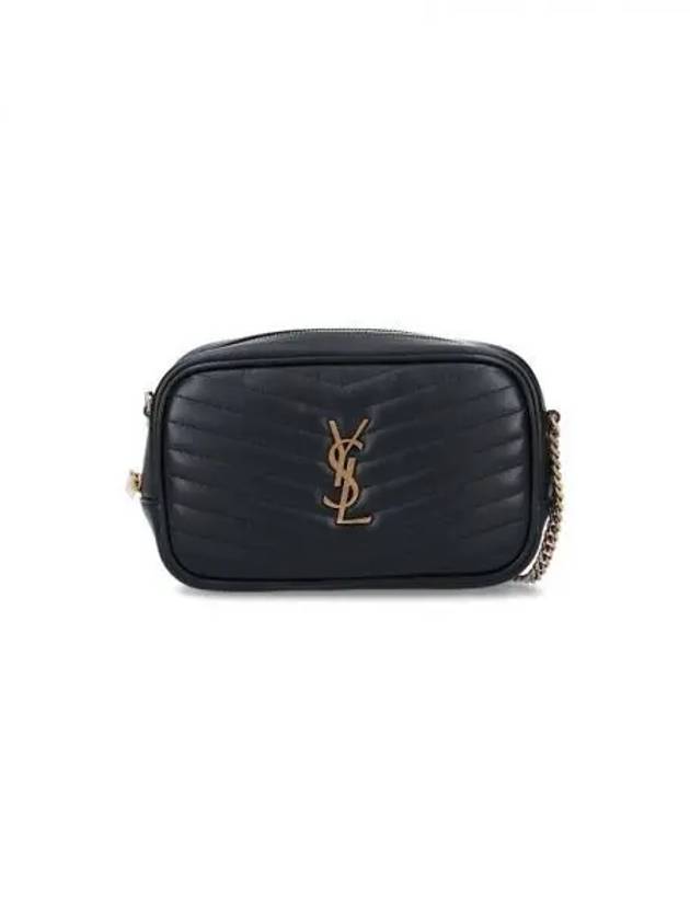 Lou Small Leather Cross Bag Black - SAINT LAURENT - BALAAN 2