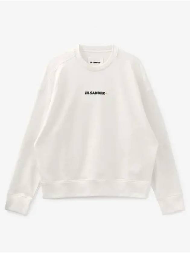 Logo Print Oversized Fit Sweatshirt White - JIL SANDER - BALAAN 2