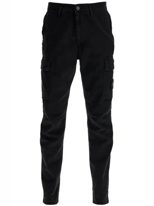 Compass Badge Cargo Straight Pants Black - STONE ISLAND - BALAAN 3