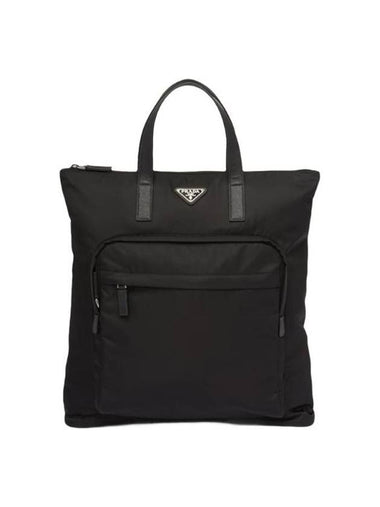 Triangle Logo Re-Nylon Tote Bag Black - PRADA - BALAAN 1