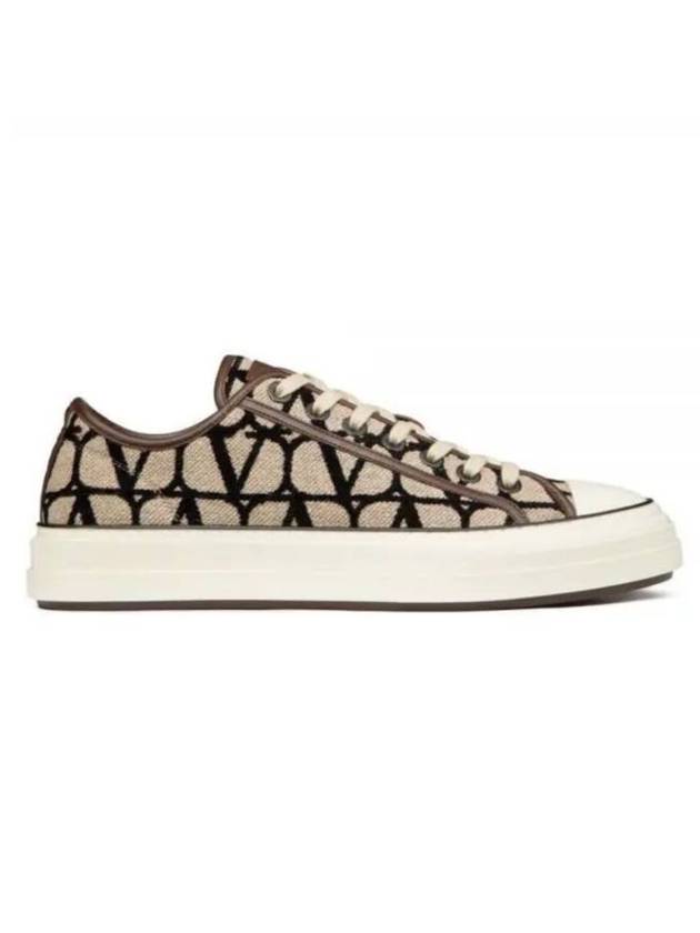 Toile Iconographe Low Top Sneakers Beige - VALENTINO - BALAAN 1