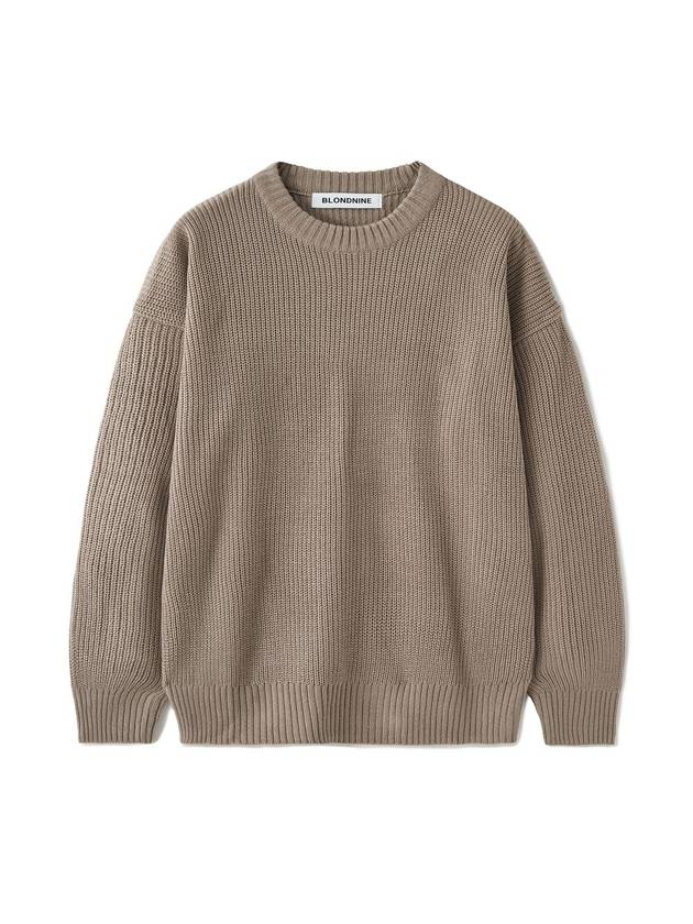 Crew Neck Rib Knit Top Mocha - BLONDNINE - BALAAN 2