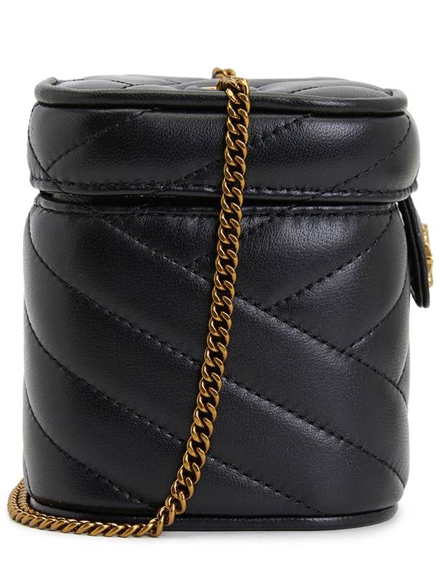 Kira Chevron Mini Vanity Cross Bag Black - TORY BURCH - BALAAN 3