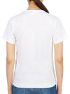 Women's Small Black Wappen Short Sleeve T-Shirt P1 T063 2 White - COMME DES GARCONS PLAY - BALAAN 5