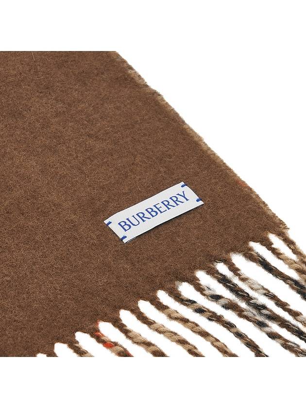 Check Reversible Cashmere Scarf Brown Sand - BURBERRY - BALAAN 8