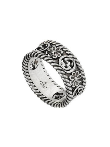 Interlocking G Ring Silver YBC577263001 - GUCCI - BALAAN 1