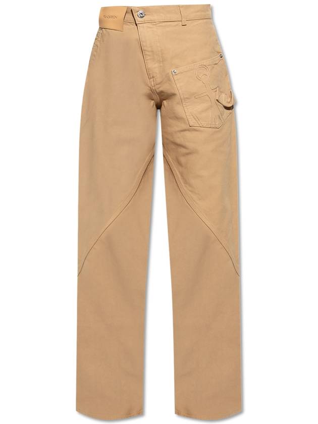 JW Anderson Jeans With Logo, Women's, Beige - JW ANDERSON - BALAAN 1