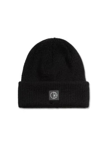 POLAR Double Fold Merino Beanie Black - POLAR SKATE CO. - BALAAN 1