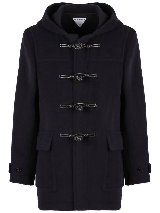 Knot Wool Duffel Coat Navy - BOTTEGA VENETA - BALAAN 2