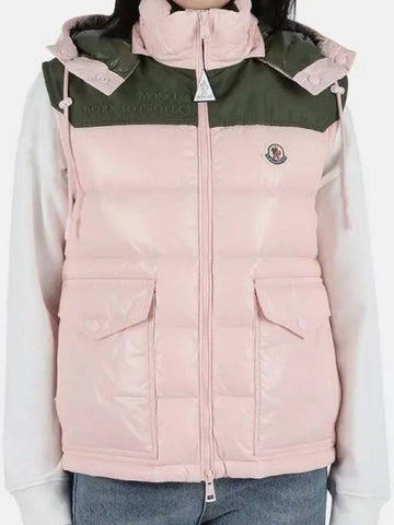 Women s CIBOURE Padded Vest Pink Khaki 1A00101 53A0E 50J 1063221 - MONCLER - BALAAN 1