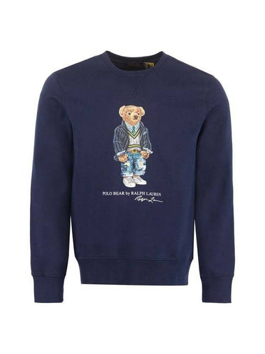 Bear Print Cotton Sweatshirt Navy - POLO RALPH LAUREN - BALAAN 1