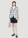 RWB Arm Banding Madras Check Jacket Med Grey - THOM BROWNE - BALAAN 5